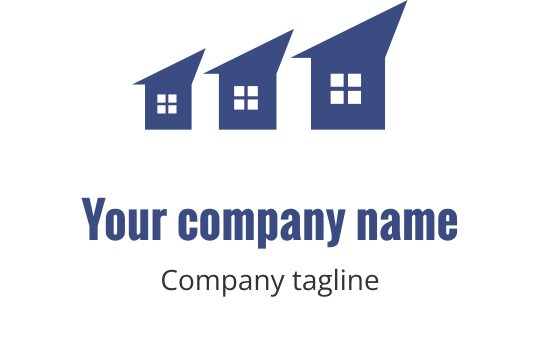 Logo en teal représentant une maison stylisée avec un contour de toit