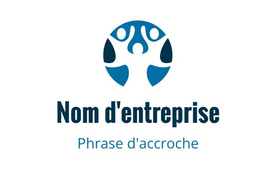 Design de logo moderne avec des figures abstraites dans des tons de bleu