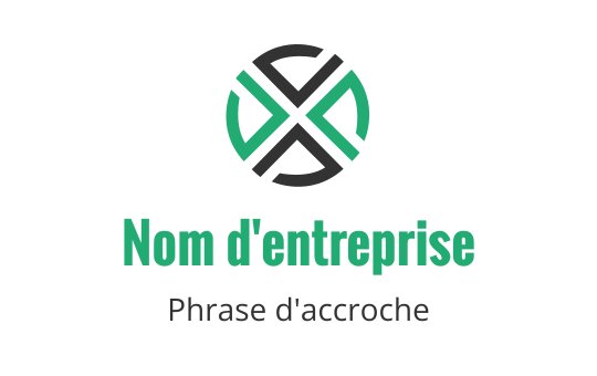 Design de logo circulaire moderne avec des formes géométriques vertes et noires