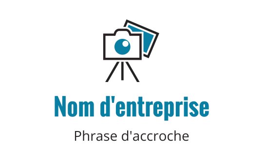 Design de logo moderne de caméra avec un trépied et des accents bleus