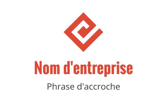 Design de logo géométrique moderne avec une forme de diamant rouge