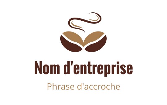 Logo de grain de café élégant avec de la vapeur et des tons terreux