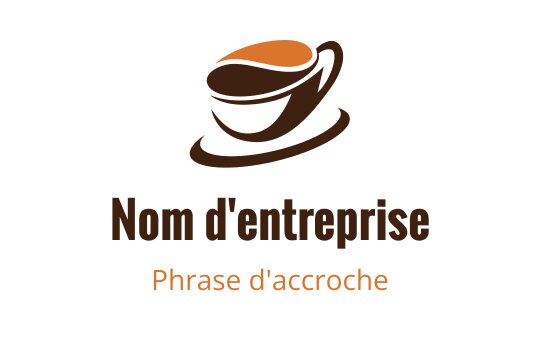 Logo de tasse de café moderne avec des couleurs chaudes marron et orange