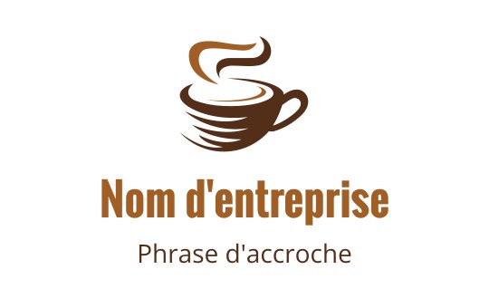 Logo de tasse de café moderne avec de la vapeur dans des tons bruns chauds