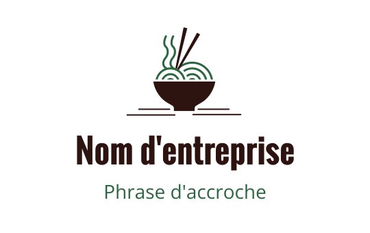 Logo de bol de nouilles moderne avec des baguettes et de la vapeur