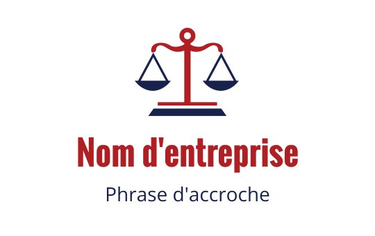 Logo de balances équilibrées en rouge et bleu marine