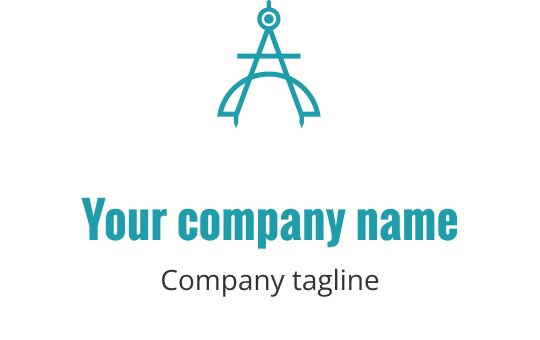 Design de logo moderne avec une boussole et une typographie épurée
