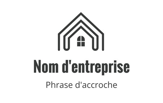 Logo de maison moderne avec un toit et une fenêtre stylisés