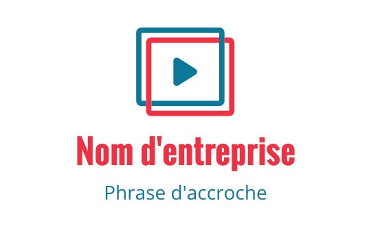 Design de logo moderne avec un bouton de lecture dans des carrés superposés