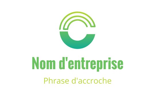 Design de logo circulaire moderne avec dégradé vert et lignes courbes