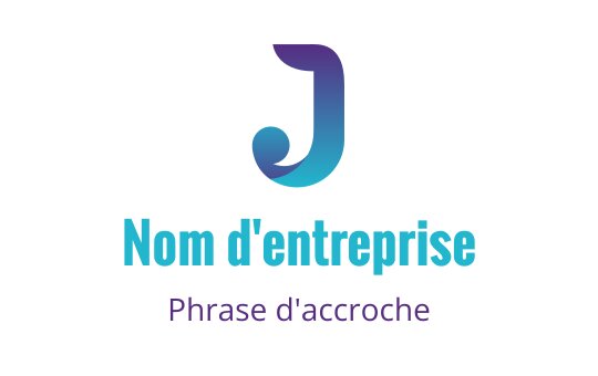 Logo moderne bleu et violet avec une lettre J stylisée