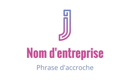 Design de logo moderne avec une lettre 'j' stylisée en dégradé rose et violet