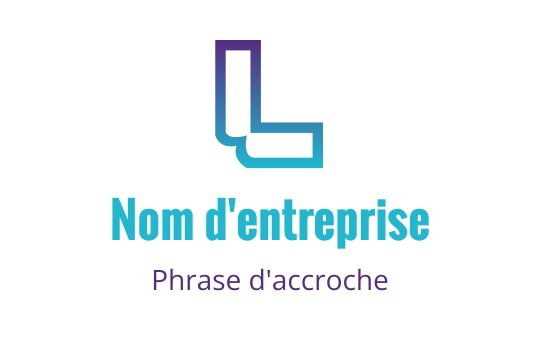 Logo moderne bleu et violet avec une lettre L stylisée