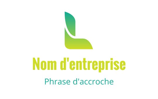 Design de logo moderne avec une feuille verte stylisée et la lettre L
