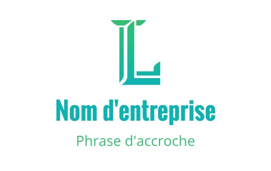 Logo moderne en teal avec des lettres stylisées et des lignes épurées