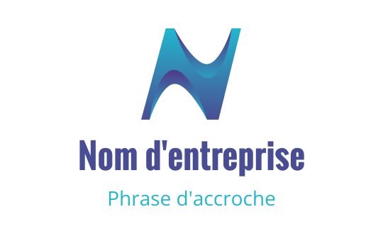 Logo moderne bleu et sarcelle avec des éléments de vagues fluides