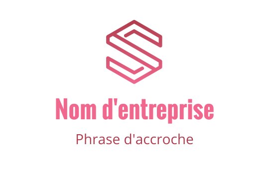 Logo moderne rose et gris avec une lettre S stylisée