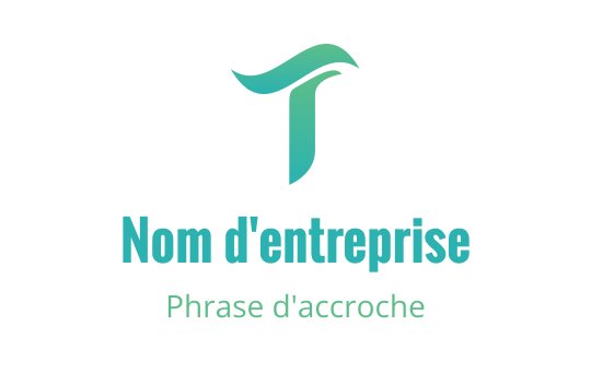 Logo moderne en teal avec une lettre T stylisée et des éléments fluides