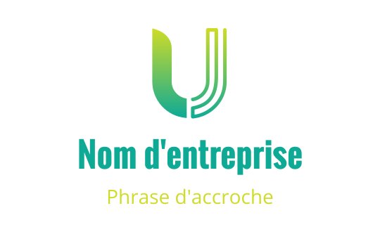 Design de logo moderne avec une lettre U verte stylisée et des lignes courbes