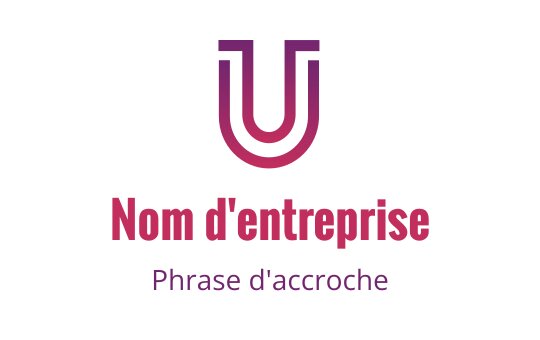 Design de logo moderne avec une lettre U stylisée en dégradé de tons roses