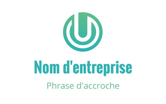 Logo moderne en teal avec un emblème circulaire et une typographie audacieuse