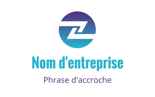 Design de logo circulaire moderne avec des éléments dégradés bleu et violet