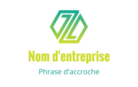 Design de logo hexagonal moderne avec des lettres Z et L entrelacées en vert