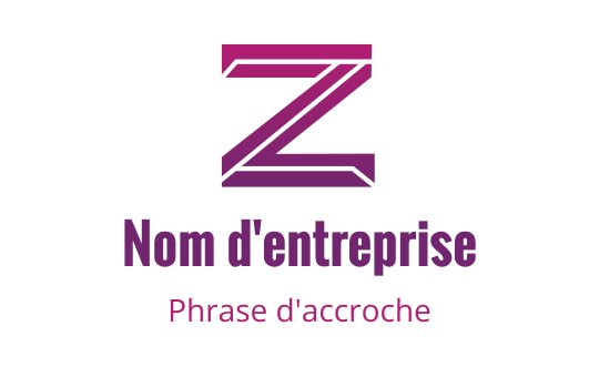 Logo moderne violet et rose avec une lettre Z stylisée