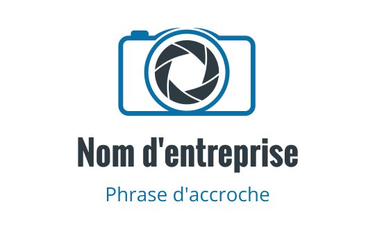 Logo de caméra moderne avec un diaphragme d'objectif stylisé