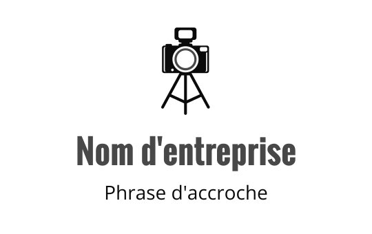 Logo de caméra minimaliste avec trépied et objectif circulaire