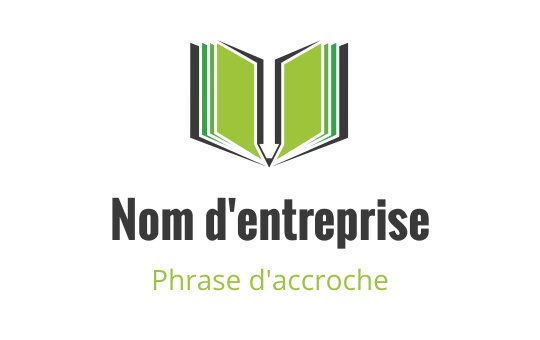 Logo de livre ouvert moderne avec des pages vertes et des lignes nettes