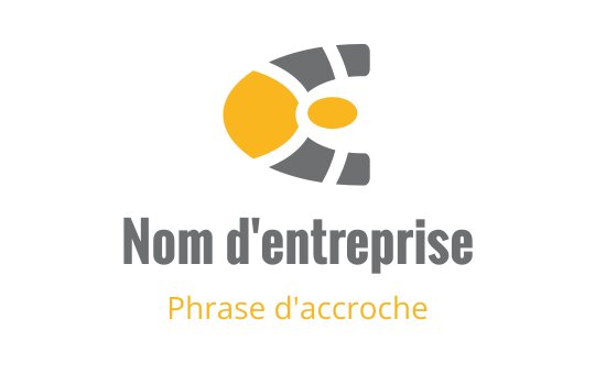 Design de logo moderne avec une forme abstraite jaune et grise