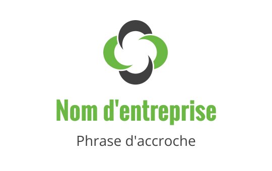 Design de logo moderne avec des formes entrelacées vertes et grises