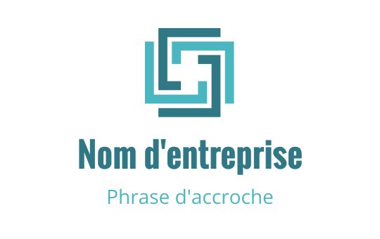 Design de logo moderne en bleu sarcelle avec des formes géométriques entrelacées