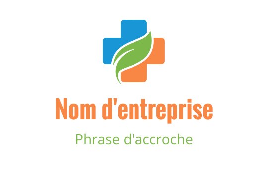 Design de logo moderne avec une feuille verte et des éléments croisés colorés