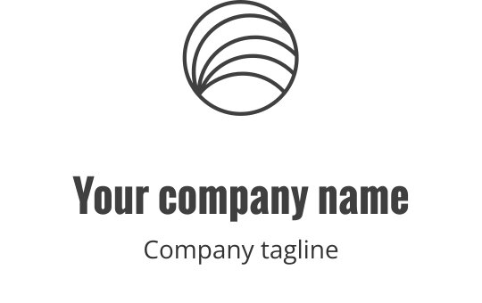 Design de logo circulaire moderne avec des lignes courbes superposées