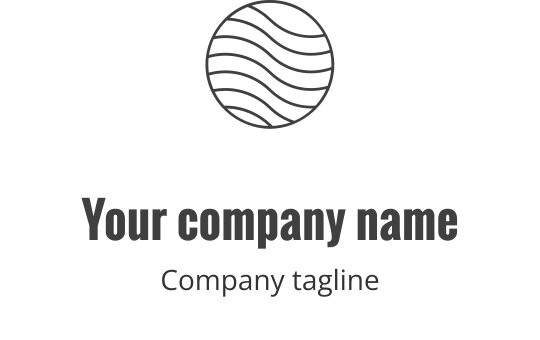 Design de logo circulaire moderne avec des lignes ondulées dans un style minimaliste