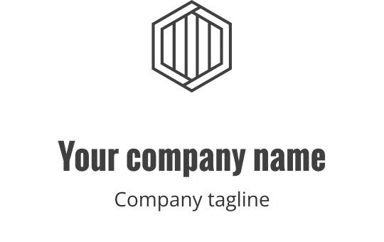 Logo design monoline élégant avec un motif de ligne grise continue