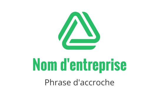 Logo moderne vert en forme de triangle avec des lignes superposées