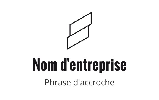 Design de logo géométrique moderne avec des formes superposées dans des tons sombres