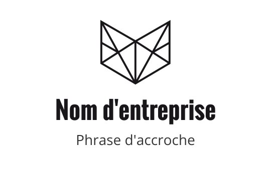 Logo de renard géométrique avec des angles vifs et des lignes épurées