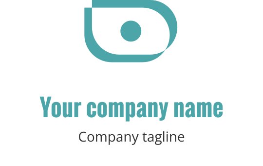 Logo en teal avec un appareil photo stylisé aux lignes épurées