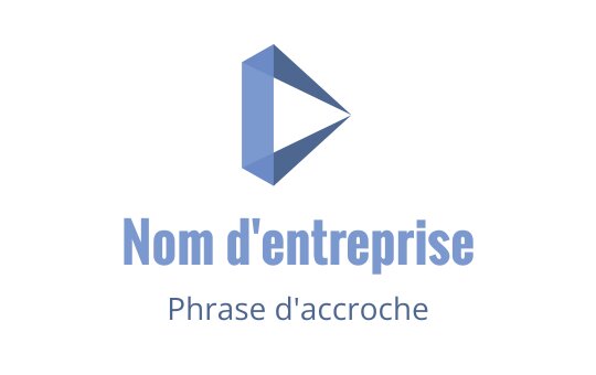 Logo moderne bleu avec un design géométrique en forme de triangle
