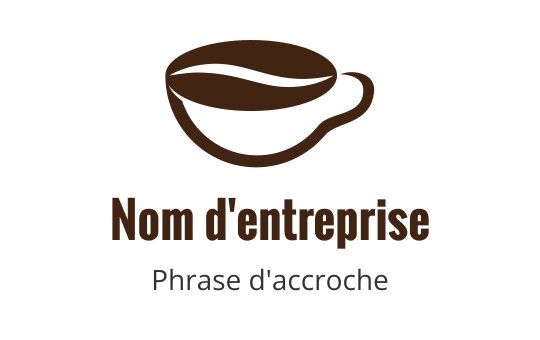 Logo de tasse de café dans des tons bruns chauds avec un style minimaliste