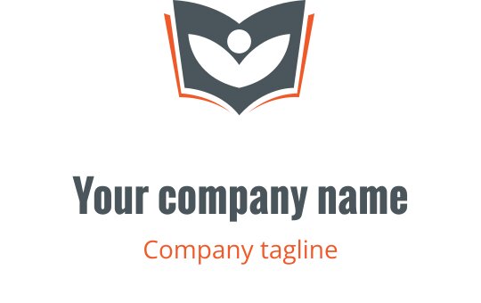 Design de logo moderne avec des formes entrelacées corail et gris