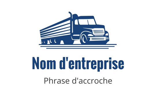 Logo de camion bleu audacieux avec des lignes épurées et un style moderne