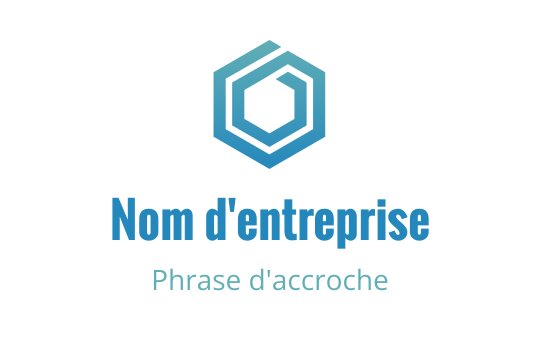 Design de logo hexagonal moderne en dégradé de tons bleus