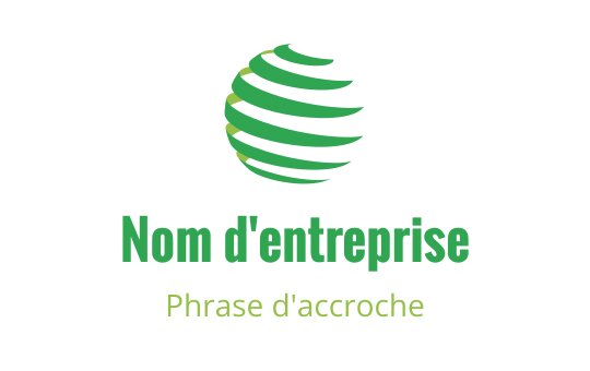 Logo design moderne de globe vert avec des bandes courbées