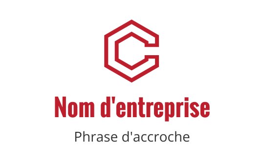 Logo moderne hexagonal avec une lettre C rouge en gras