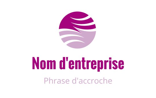 Design de logo circulaire moderne avec des vagues violettes et des dégradés doux